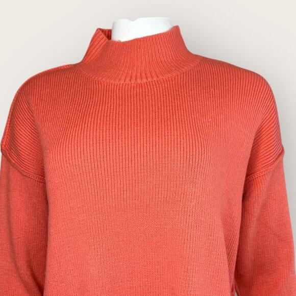 NWOT | Line & Dot | Mock Neck Sweater | Rust Orange | Size S - Picture 6 of 12